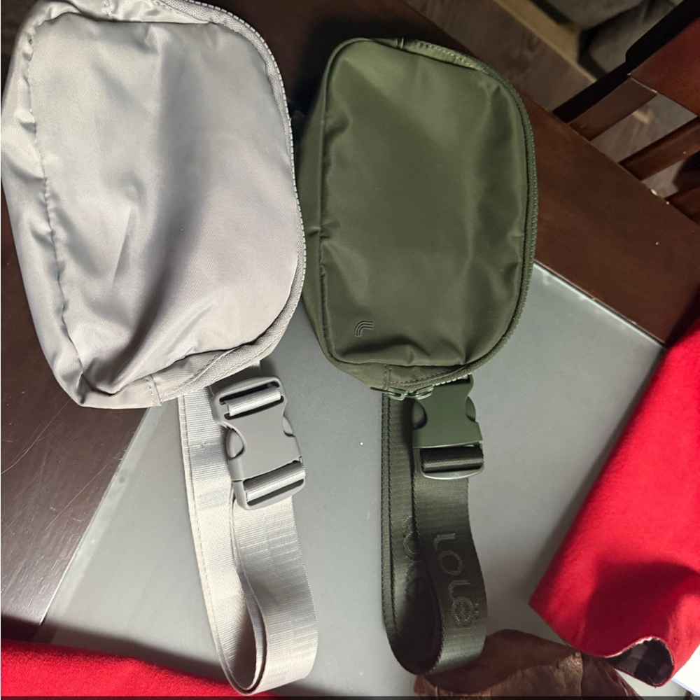Stylish Olive and Gray Belt Bags